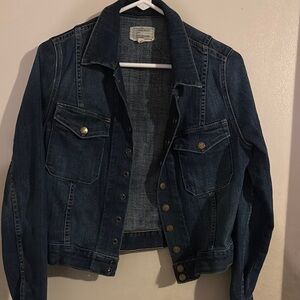 Current/Elliott Snap Jacket, Dark Indigo Blue Denim Jacket Size 3